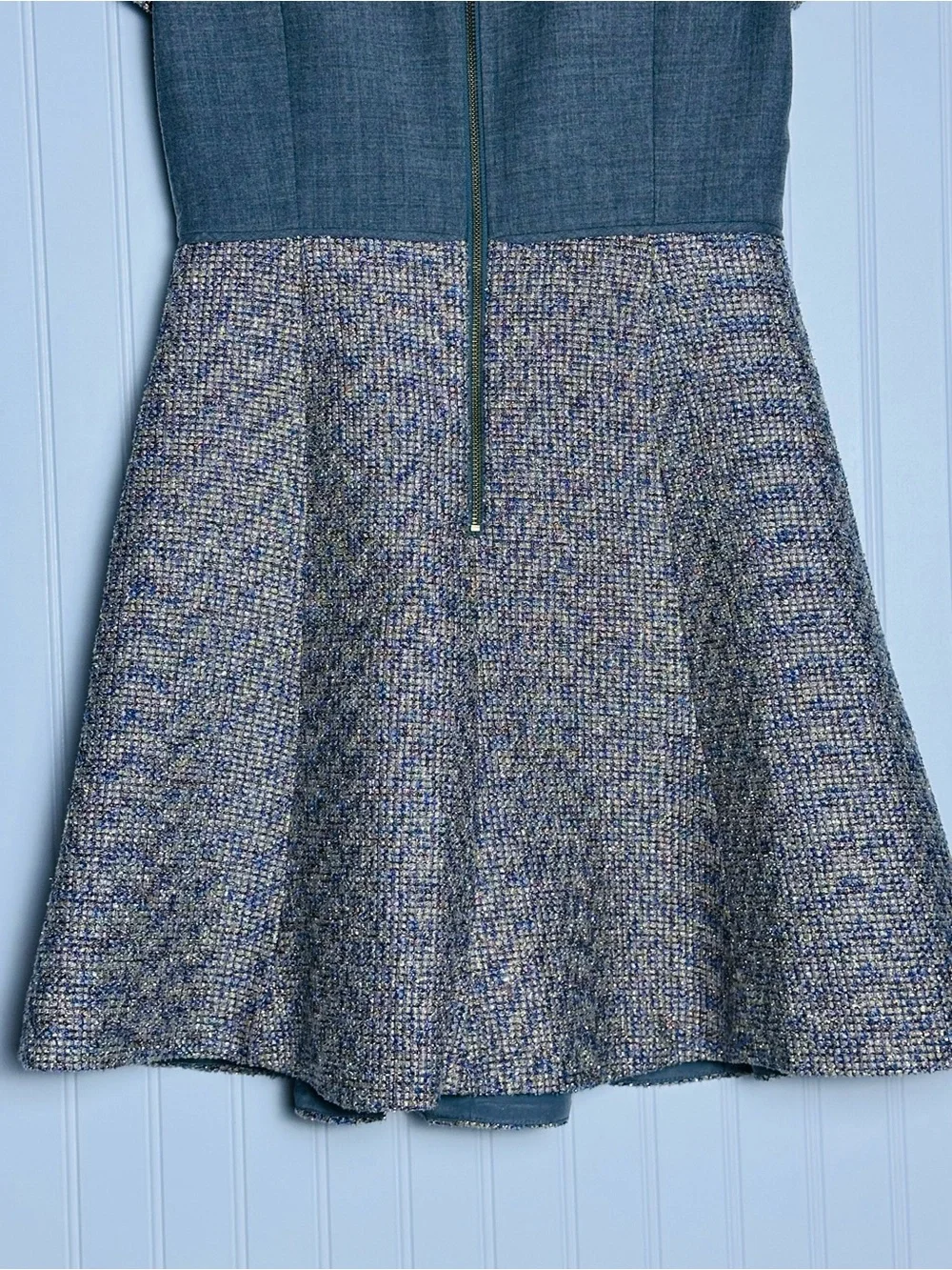 J.Crew Metallic Mixed Tweed Fit & Flare Dress Sz 6 A-line, fit-and-flare Office - Picture 11 of 13